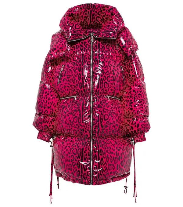 Dolce & Gabbana o1y0825 Leopard-Print Hooded Jacket in Fuchsia Size XS / US 0-2 / IT 36-38 - 1 Thumbnail