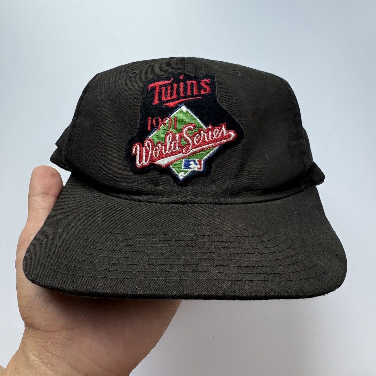 MLB 🏆 1991 World Series Minnesota Twins 90s baseball cap sport Size ONE SIZE - 1 Thumbnail