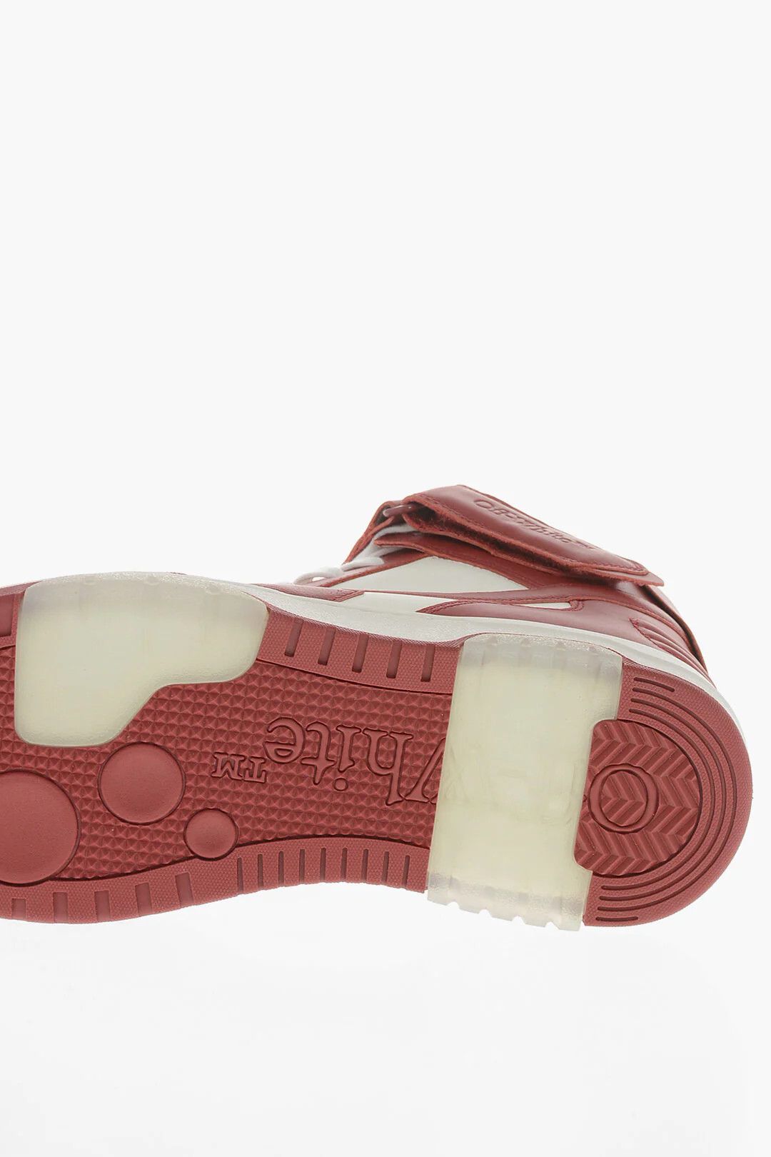 Off-White og1mm0426 Two-Tone Leather Hi-Top Sneakers in White & Red Size US 8 / EU 41 - 5 Thumbnail