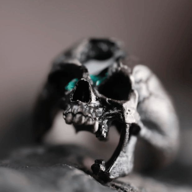 Jewelry Skull Modern Jewelry Rings Open Size Chrome Ring (Size 7-13) Size ONE SIZE - 3 Thumbnail