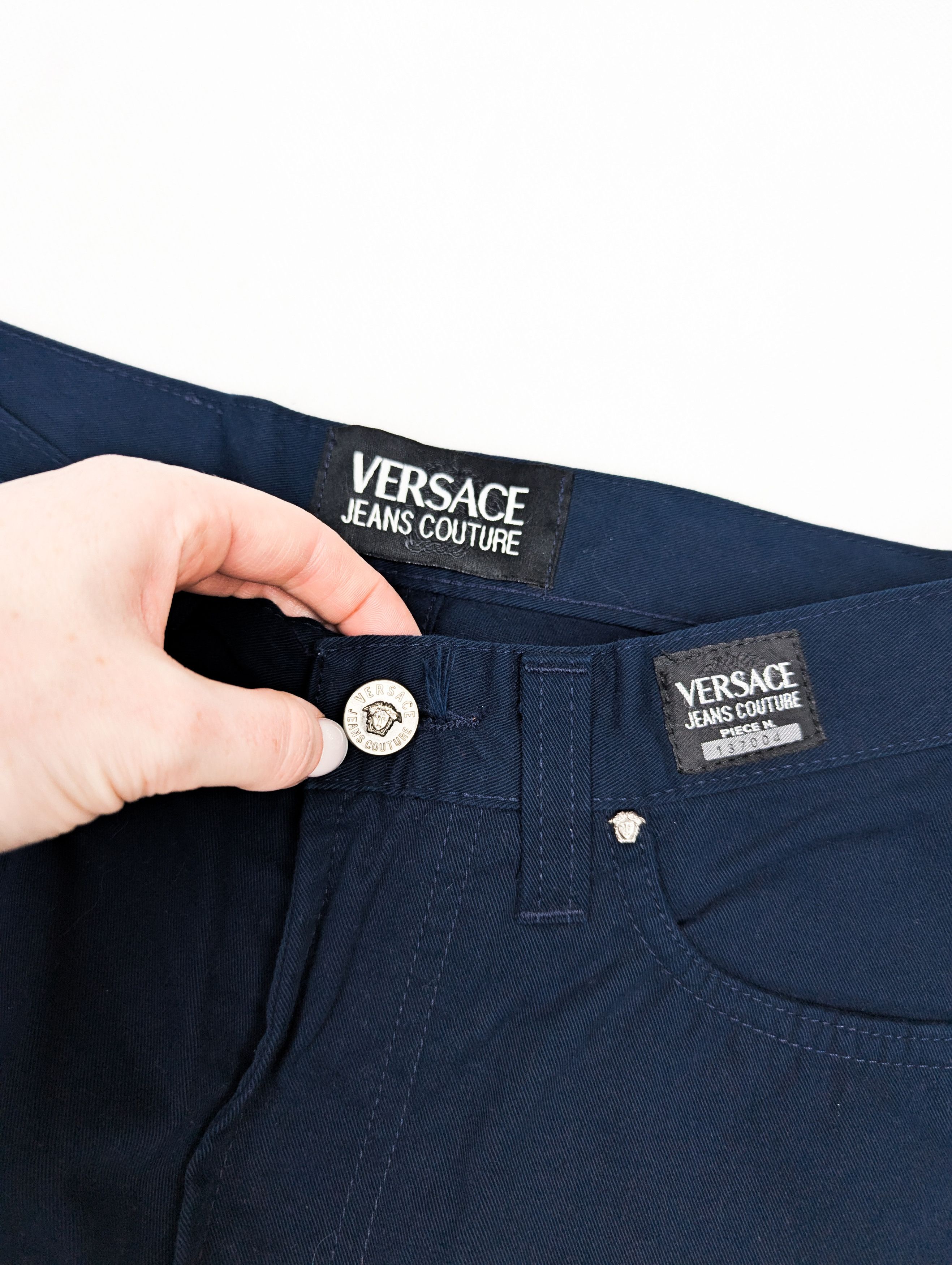 Versace Jeans Couture Versace Jeans Couture navy blue trousers S Size 26" / US 2 / IT 38 - 3 Thumbnail