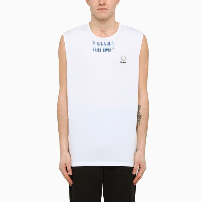 Fred Perry FRED PERRY RAF SIMONS White tank top with front print | Grailed
