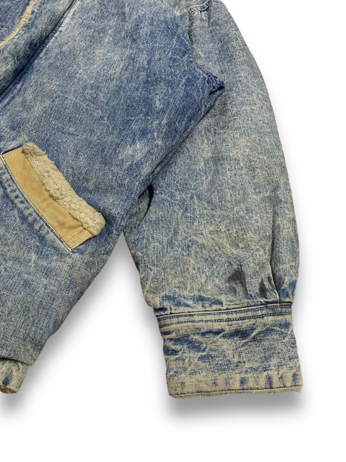 Japanese Brand Vintage Ice Fire Japan Oversized Sherpa Lined Denim Jacket Size US L / EU 52-54 / 3 - 12 Thumbnail