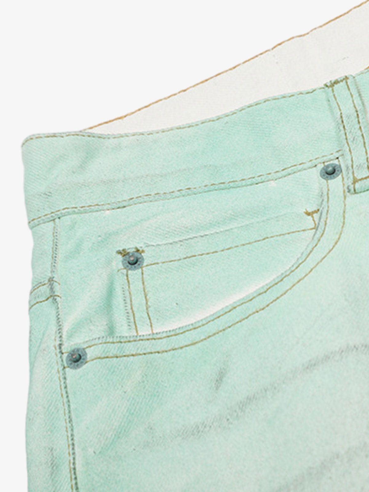 Other Distressed Handmade Luminous Mud-dyed Paint Jeans Size US 33 - 8 Thumbnail