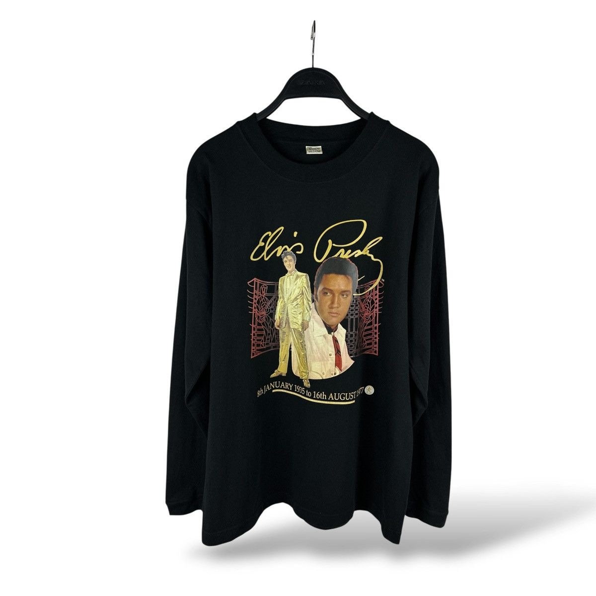 Vintage Vintage 2002 Elvis Presley Graphic Print Long Sleeve T-Shirt Size US M / EU 48-50 / 2 - 1 Thumbnail