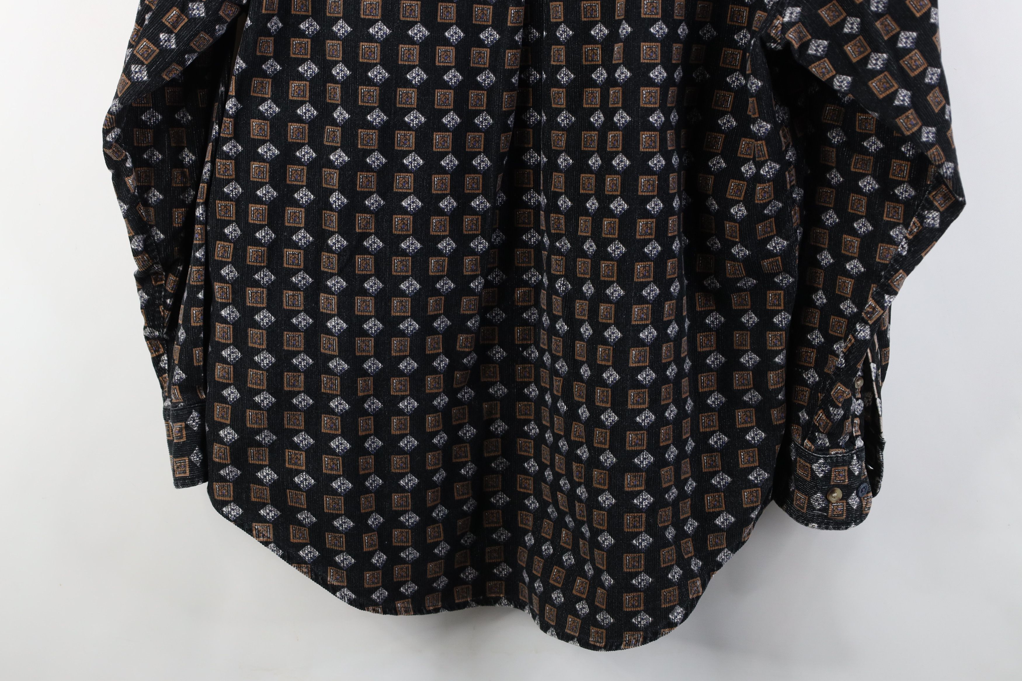 Vintage Vintage 90s Streetwear Diamond Corduroy Button Down Shirt Size US M / EU 48-50 / 2 - 12 Thumbnail