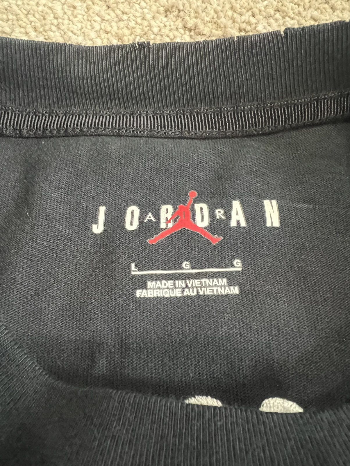 Jordan Brand × Off-White OFF-WHITE X Air Jordan Tee Black Mens Size Large Size US L / EU 52-54 / 3 - 5 Thumbnail