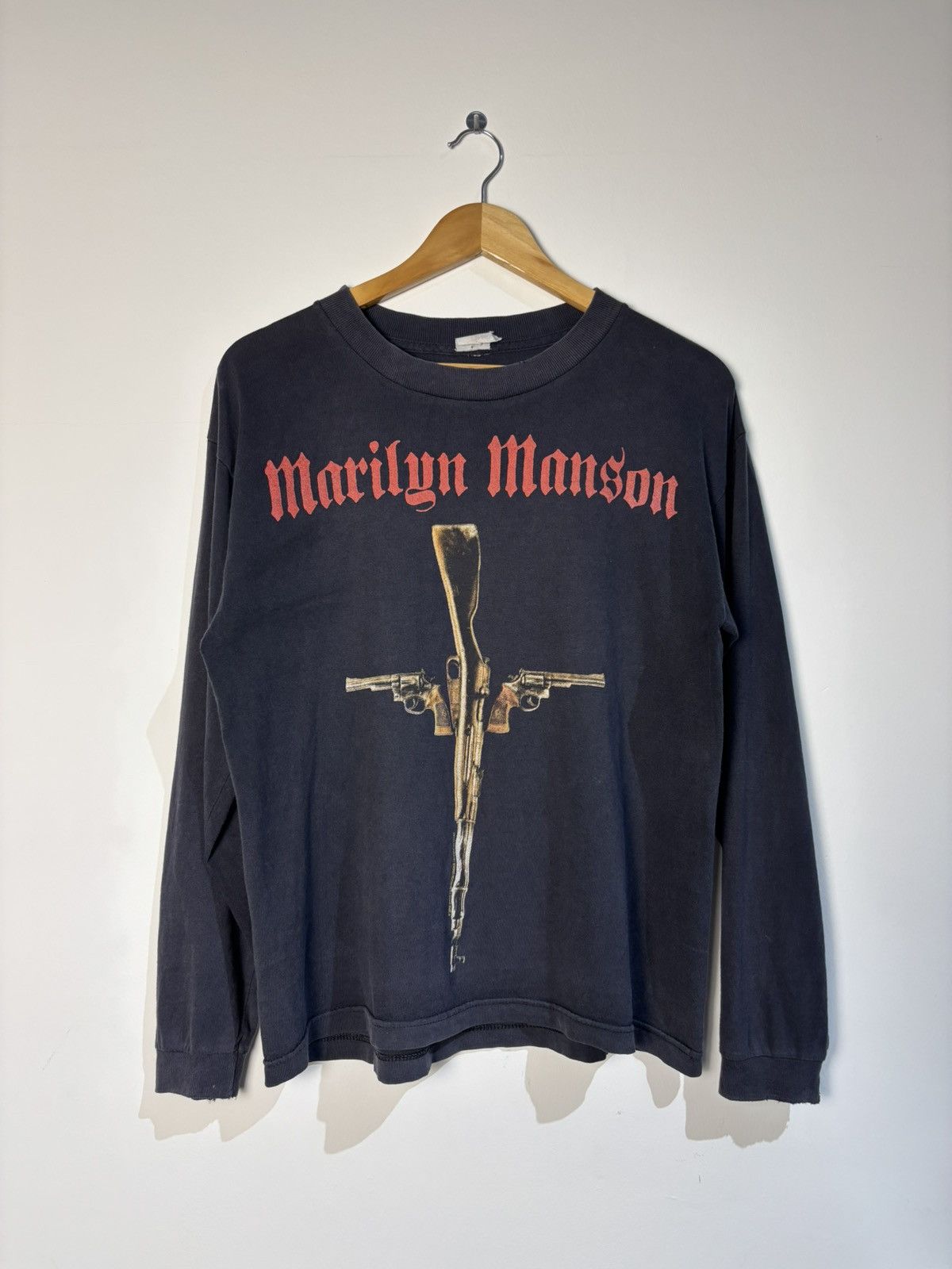 Band Tees Vintage Faded Boxy 2001 Marilyn Manson Holy Wood Size US M / EU 48-50 / 2 - 1 Thumbnail