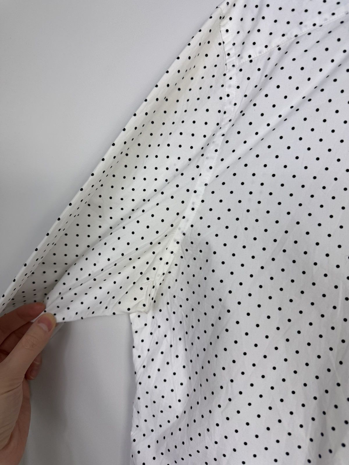 Dolce & Gabbana Dolce & Gabbana Gold Polka Dot Shirt Made in Italy Size US XL / EU 56 / 4 - 8 Thumbnail