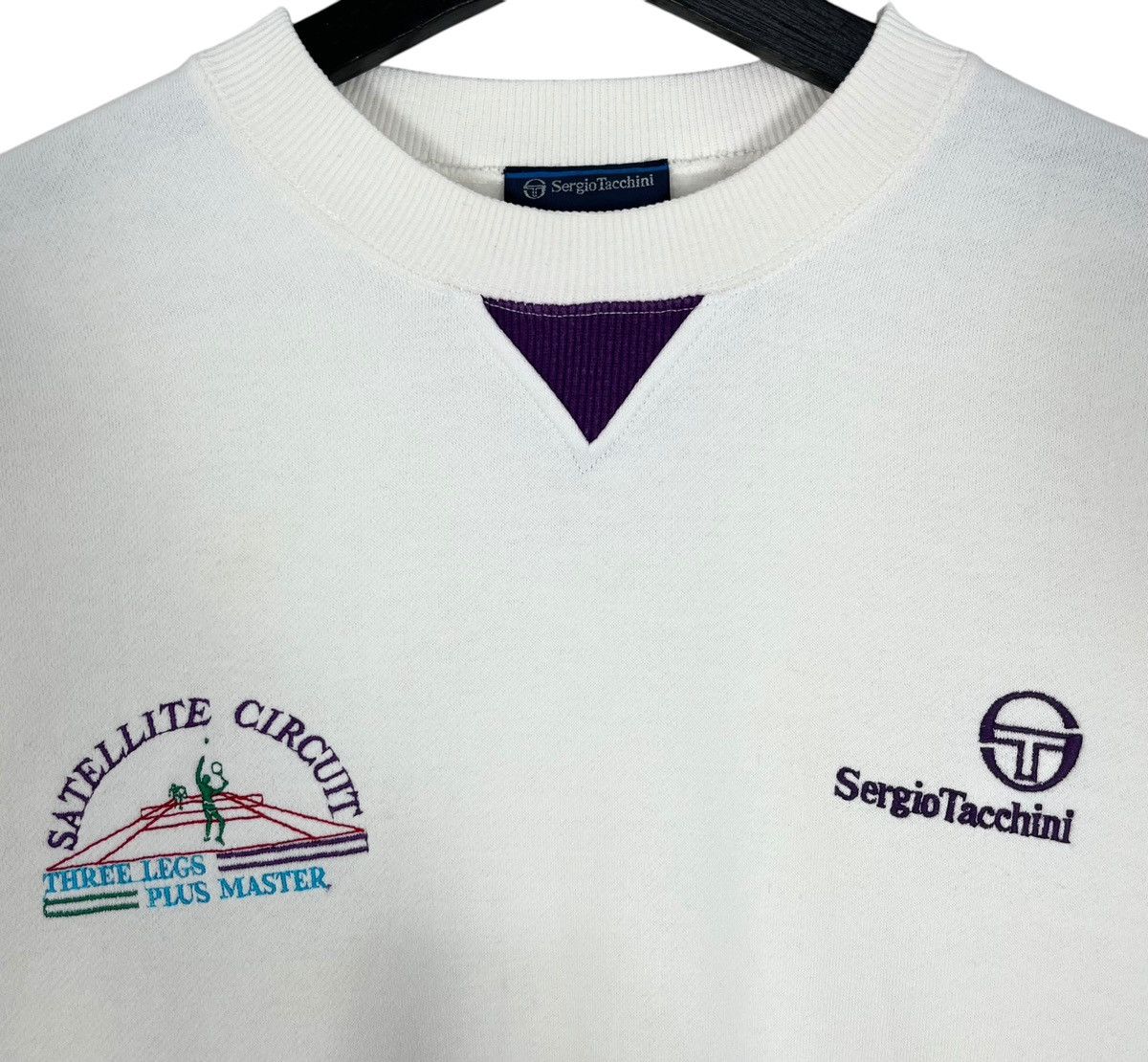 Sergio Tacchini × Vintage Vintage 90s Sergio Tacchini Sweatshirt Size US L / EU 52-54 / 3 - 3 Thumbnail