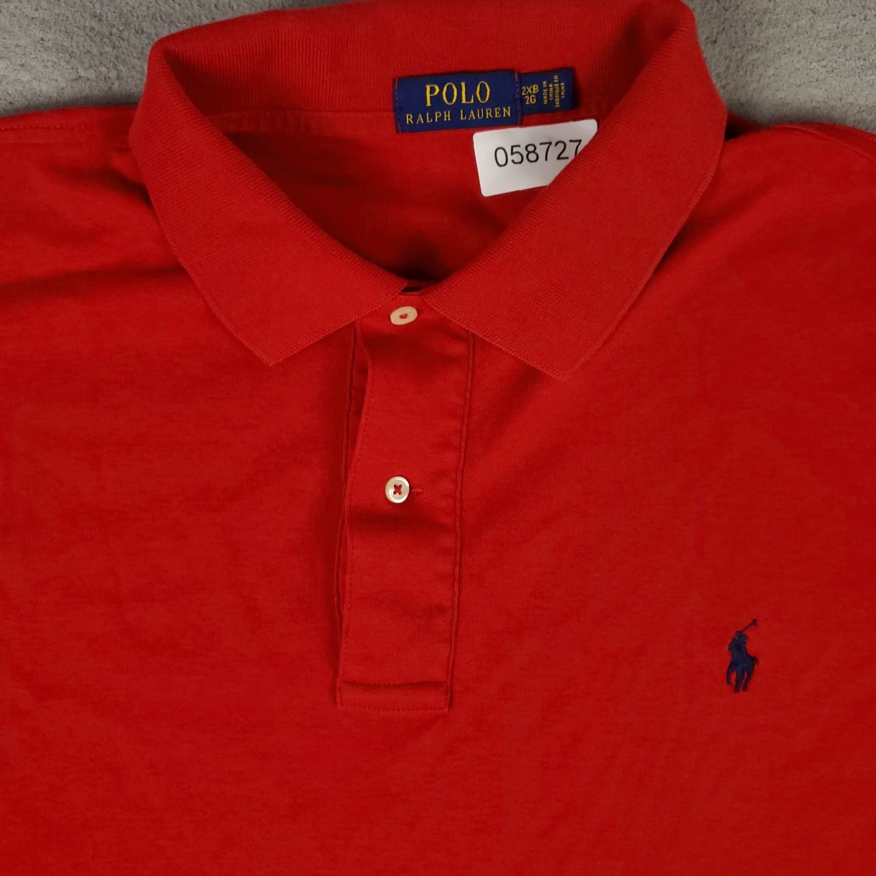 Ralph Lauren Ralph Lauren Polo Shirt Mens Big 2XB Red Short Sleeve Button Collared Logo Polo Shirt, 100% Cotton, Casual, Classic, Preppy, Modern, Sports, Wool? Size US XXL / EU 58 / 5 - 2 Thumbnail
