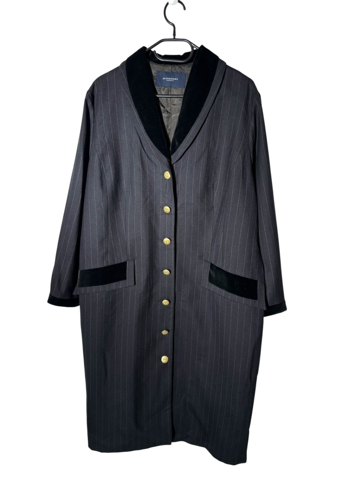 Burberry Burberry Long Coat Jacket Wool Gold Button Big Logo 90’s Size XXL / US 16-18 / IT 52-54 - 2 Thumbnail