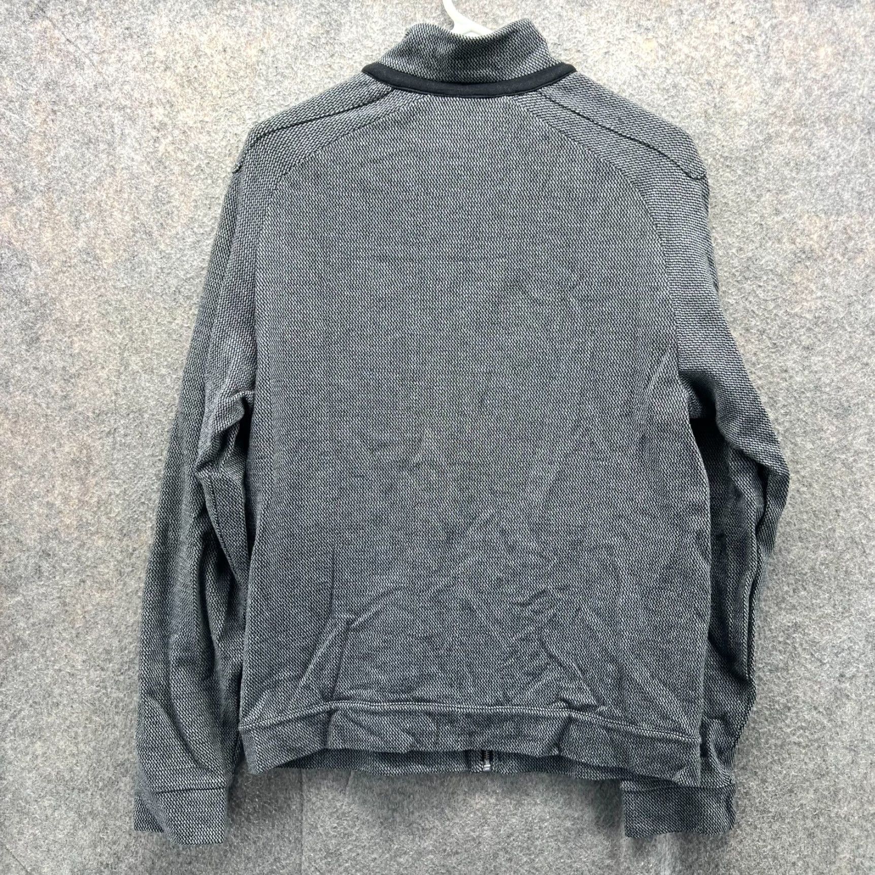 Armani Exchange VINTAGE Armani Exchange Jacket Mens Medium Gray Full Zip Fleece Bomber Sweater Navy? Size US M / EU 48-50 / 2 - 2 Thumbnail