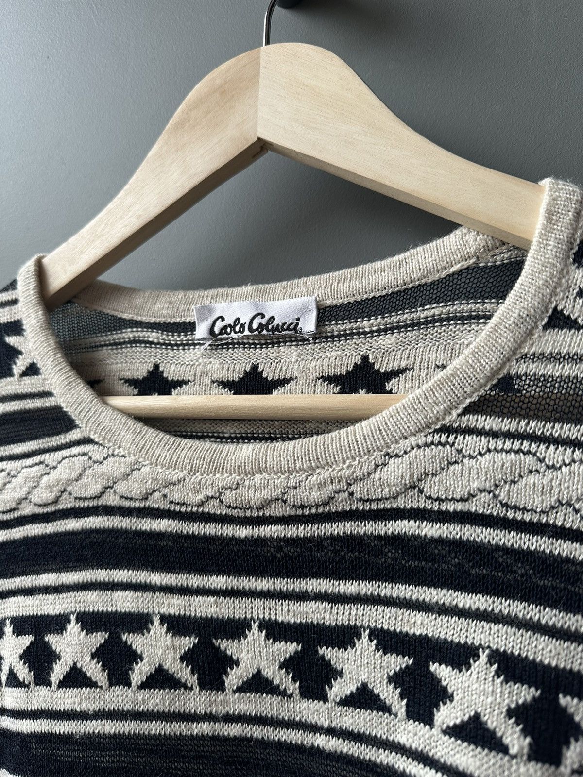 Carlo Colucci Carlo Colucci Marine Sailor Star Knit Wool Sweater 46 Size US M / EU 48-50 / 2 - 3 Thumbnail