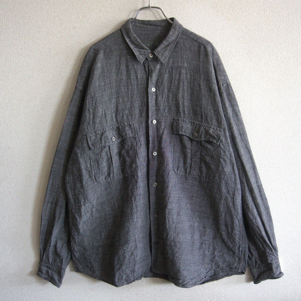 PORTER CLASSIC Roll Up Bamboo Linen Shirt Size XL