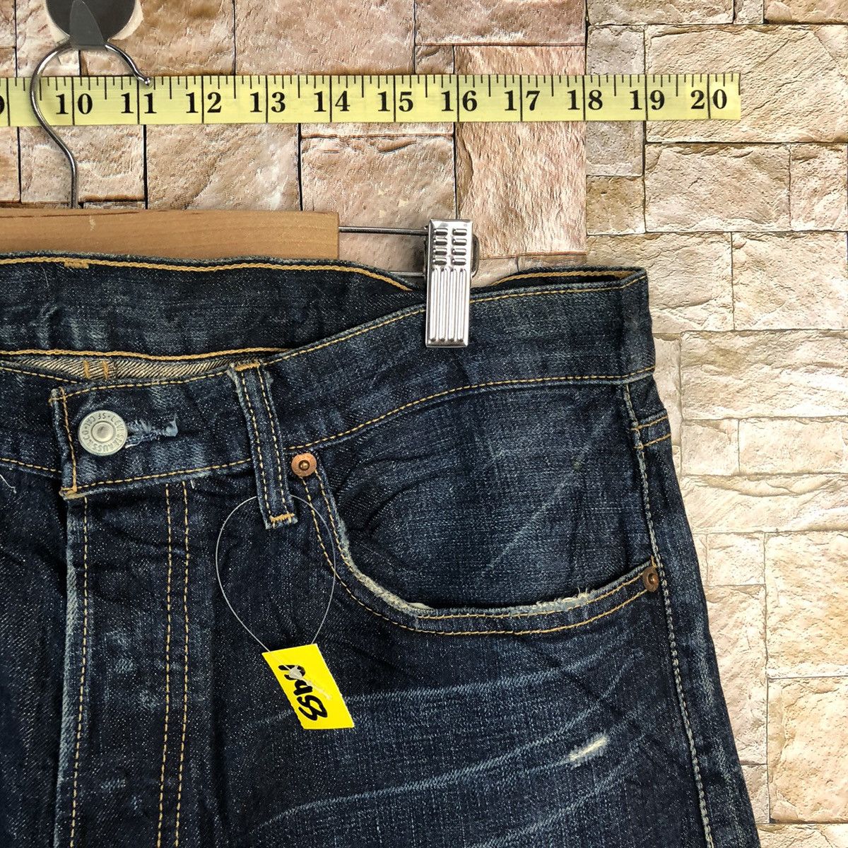 Levi's 501 Levis Blue Disstressed Denim Pants #A953 Size US 34 / EU 50 - 9 Thumbnail