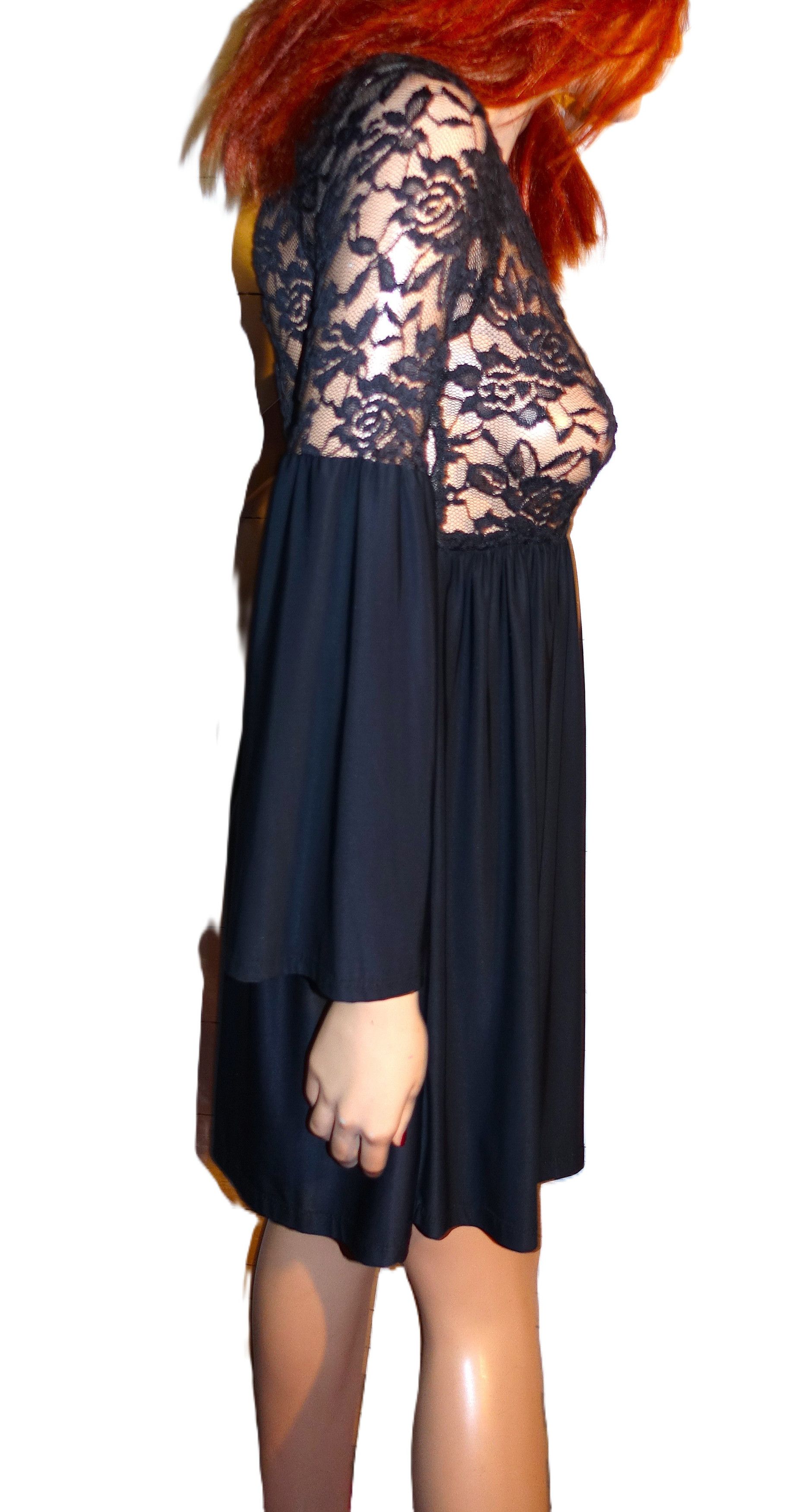 Vintage Vintage Black Sheer Lace Dress S Size S / US 4 / IT 40 - 7 Thumbnail