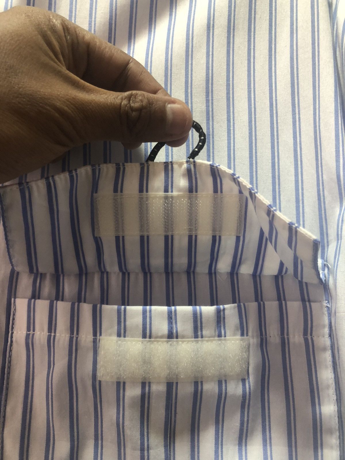Beams Plus BEAMS Shirt Striped Double Pocket Tape Patch Rayon Size US L / EU 52-54 / 3 - 3 Thumbnail