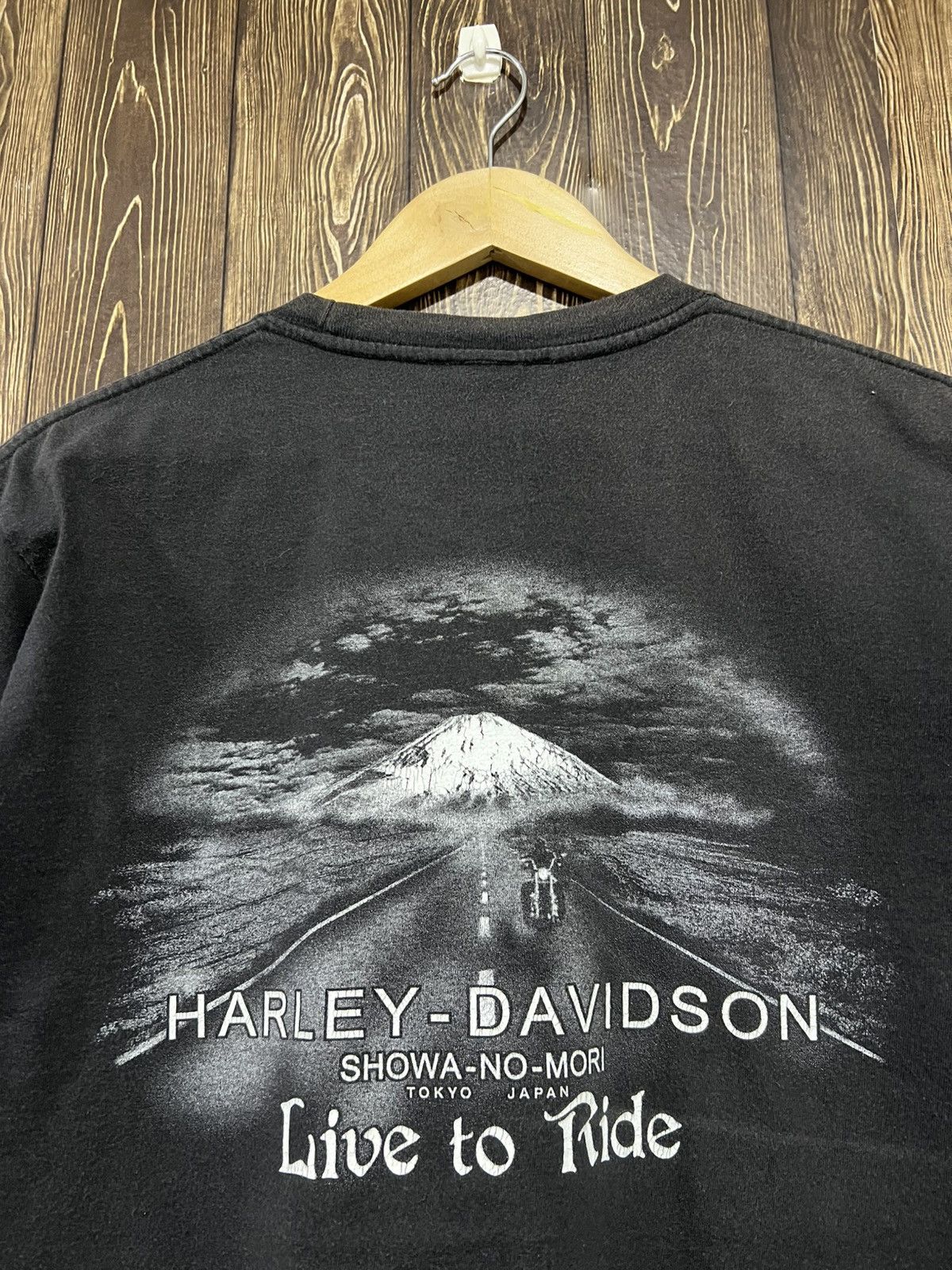 Harley Davidson Vintage Harley Davidson Showa-No-Mori Tokyo Japan Tshirt Size US M / EU 48-50 / 2 - 2 Thumbnail
