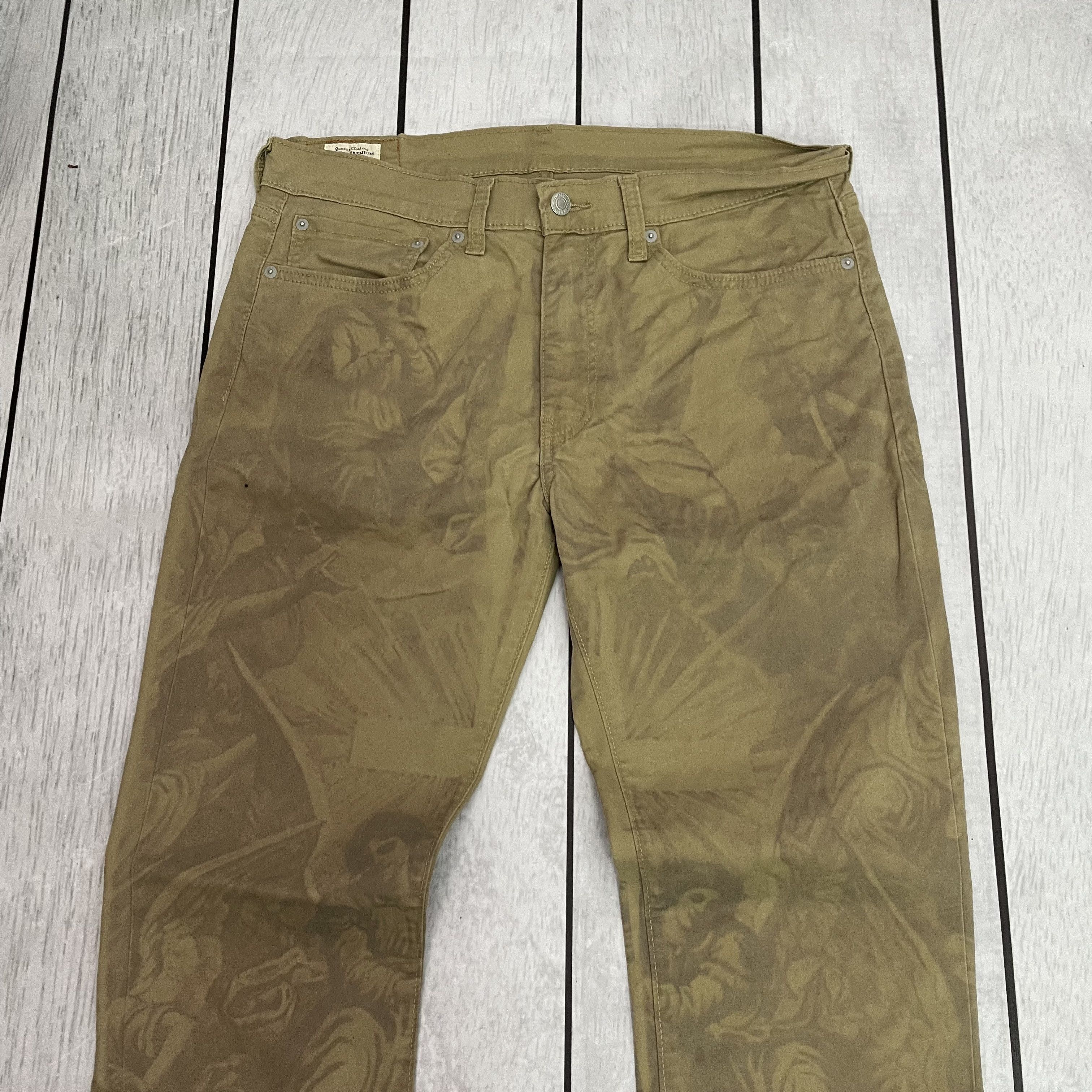 Levi's Custom Reworked Levi's Jeans – Renaissance print Denim 34x30 Size US 34 / EU 50 - 4 Thumbnail