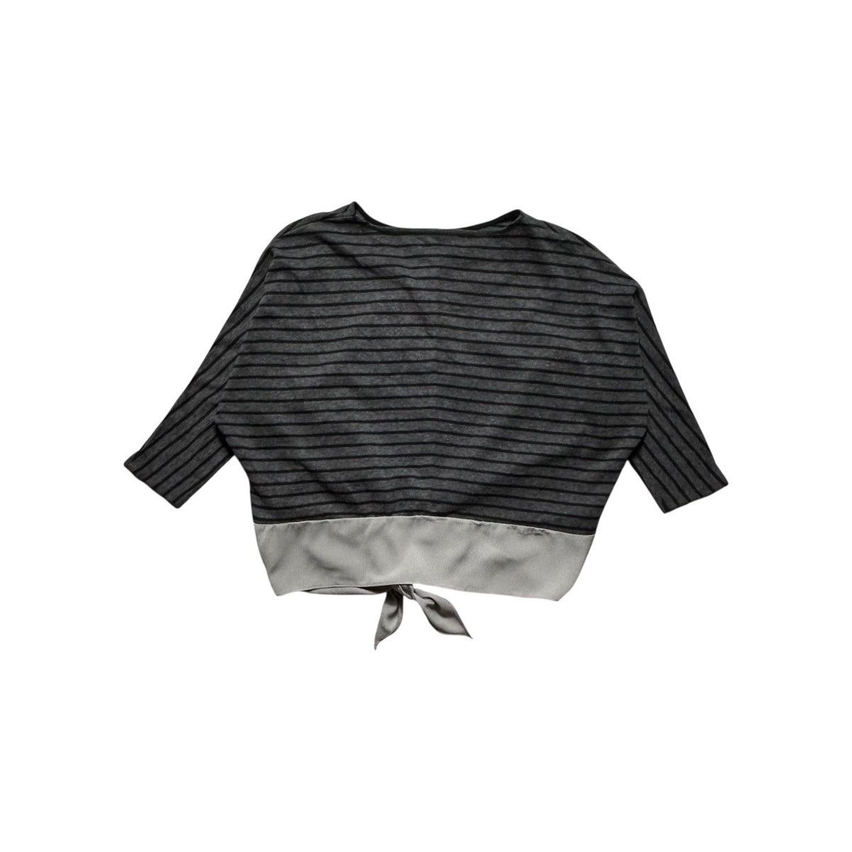 Japanese Brand Niko and Dark grey striped three-quarter sleeve shirt Size ONE SIZE - 2 Thumbnail