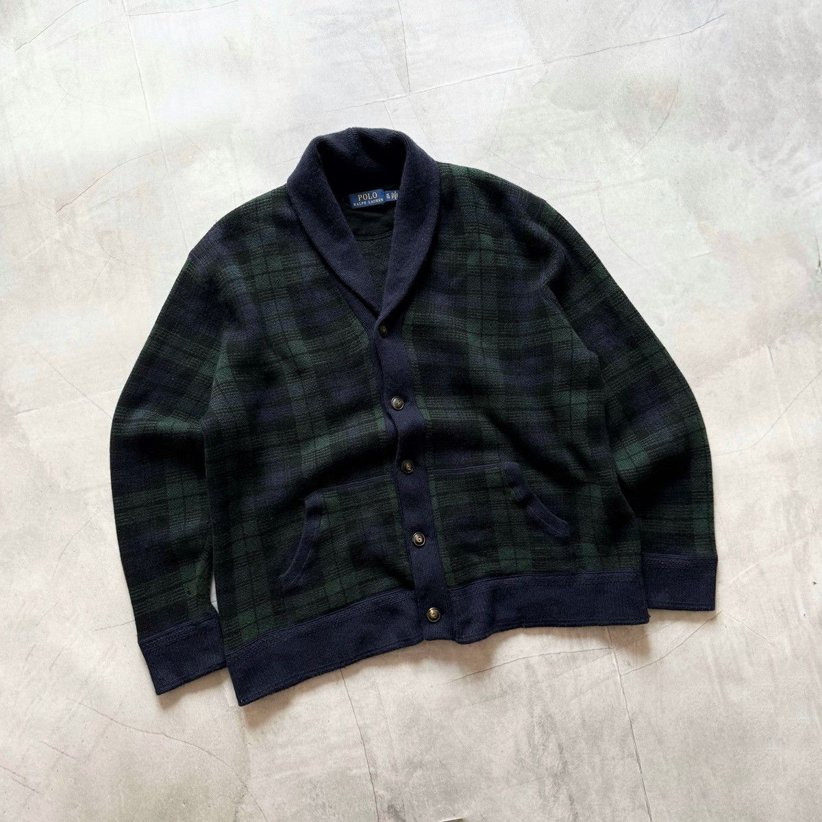 Ralph Lauren Polo Ralph Lauren Wool Checkered Green/Blue Cardigan RRL Size US XL / EU 56 / 4 - 1 Thumbnail