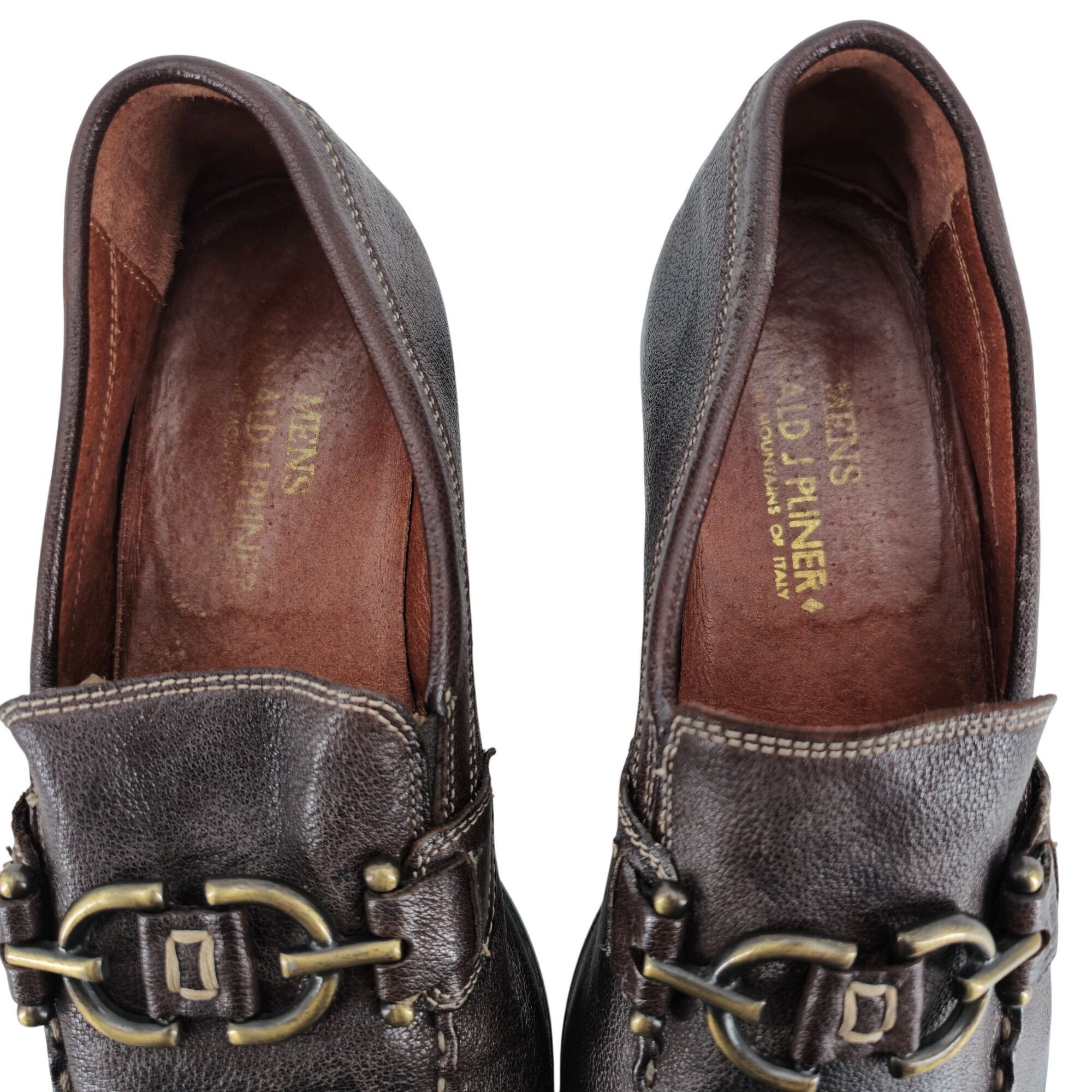 Donald Pliner Donald J. Pliner Signature Bit Loafers Mens 9.5 Brown Pebble Size US 9.5 / EU 42-43 - 4 Thumbnail