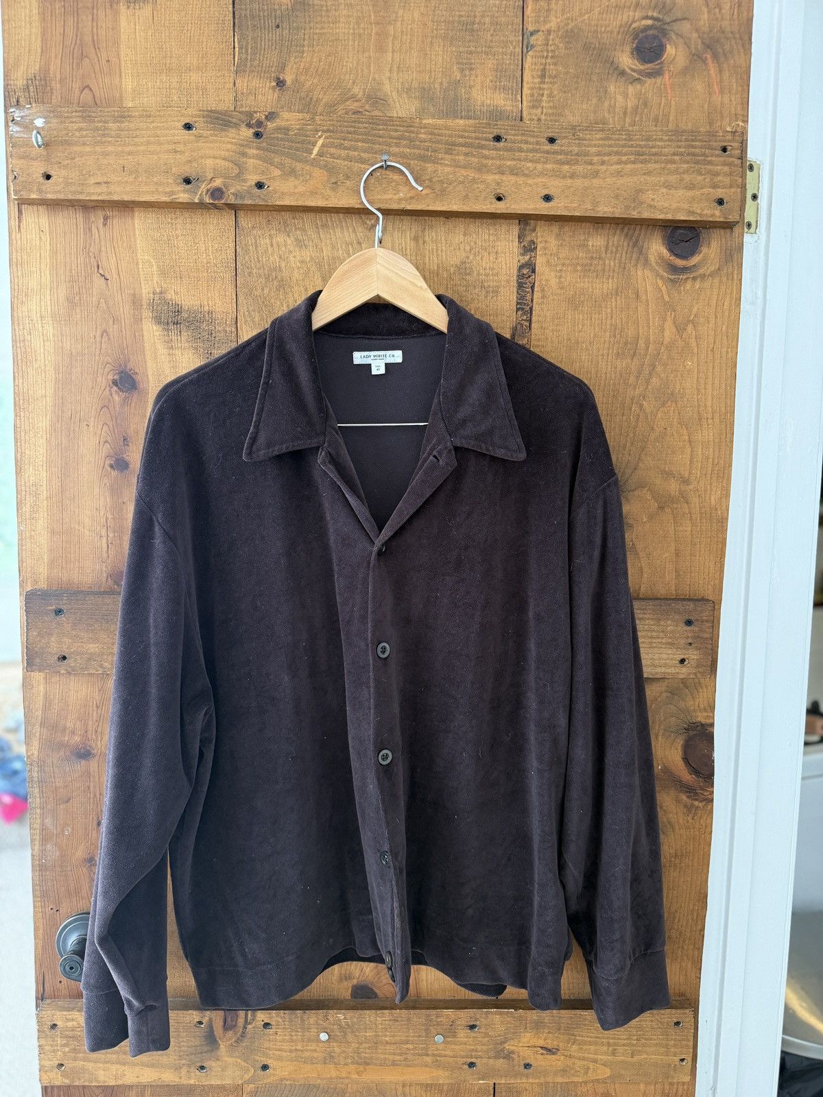 Lady White Co. Lady White Co. Velour Cardigan Button-up - sz 42 Size US L / EU 52-54 / 3 - 4 Thumbnail