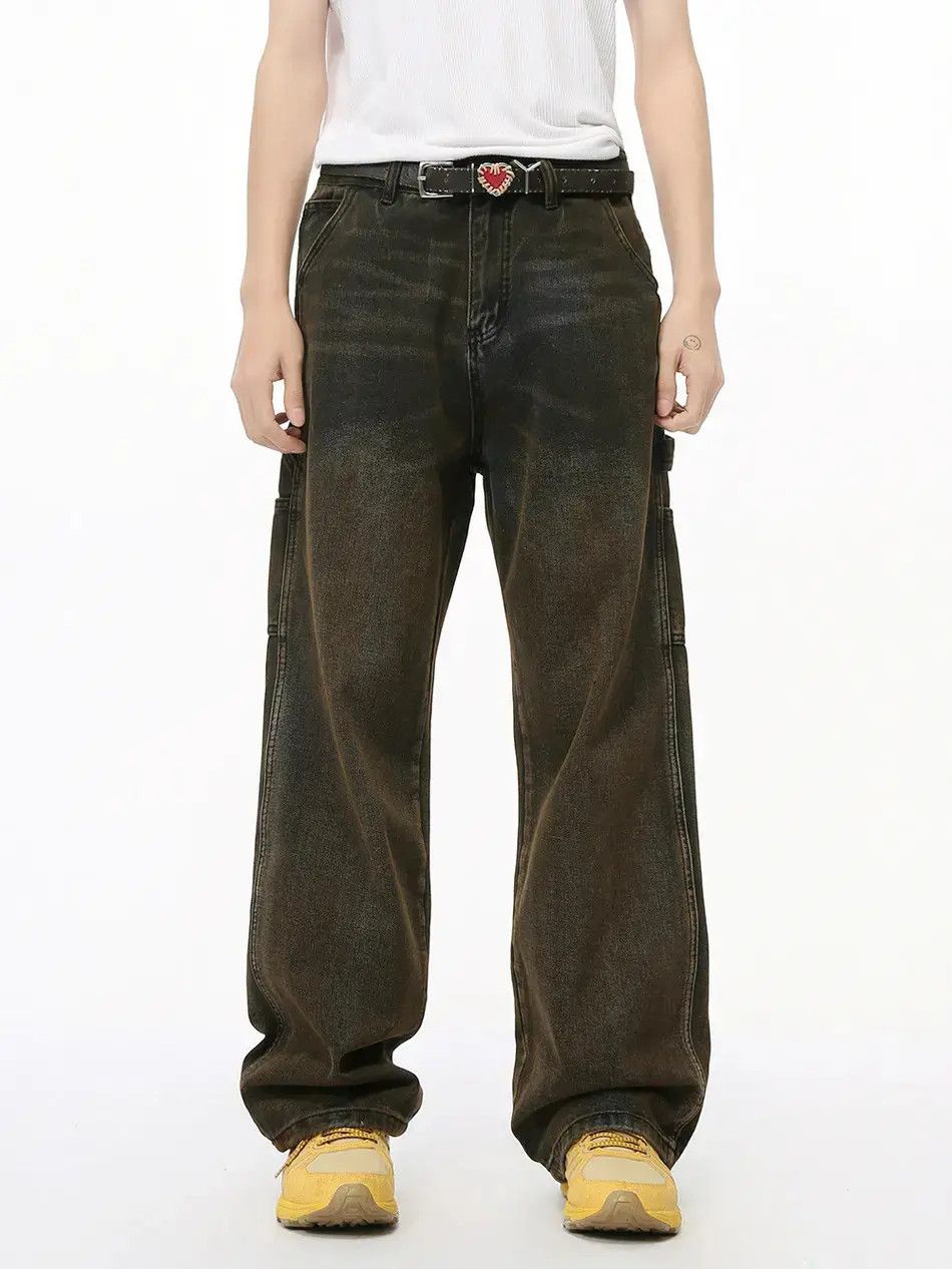 Japanese Brand Retro loose straight leg casual jeans Size US 32 / EU 48 - 1 Thumbnail