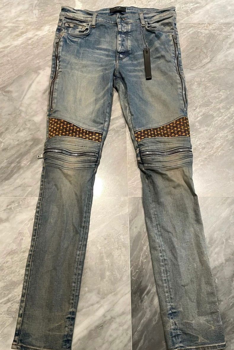 Amiri Amiri velvet patchwork mx2 blue jeans Size US 36 / EU 52 - 1 Thumbnail