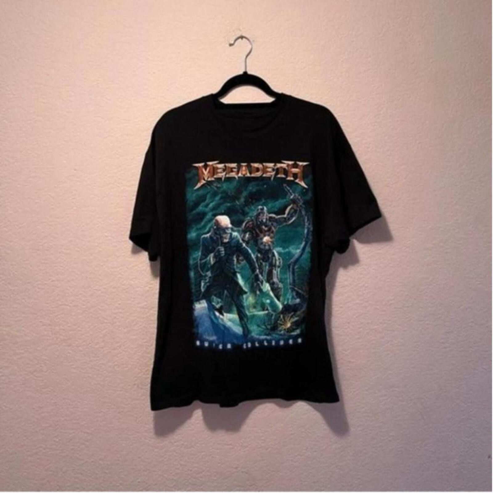 Megadeth Megadeth Band Tour Graphic T-Shirt Black Size Large Size ONE SIZE - 2 Thumbnail