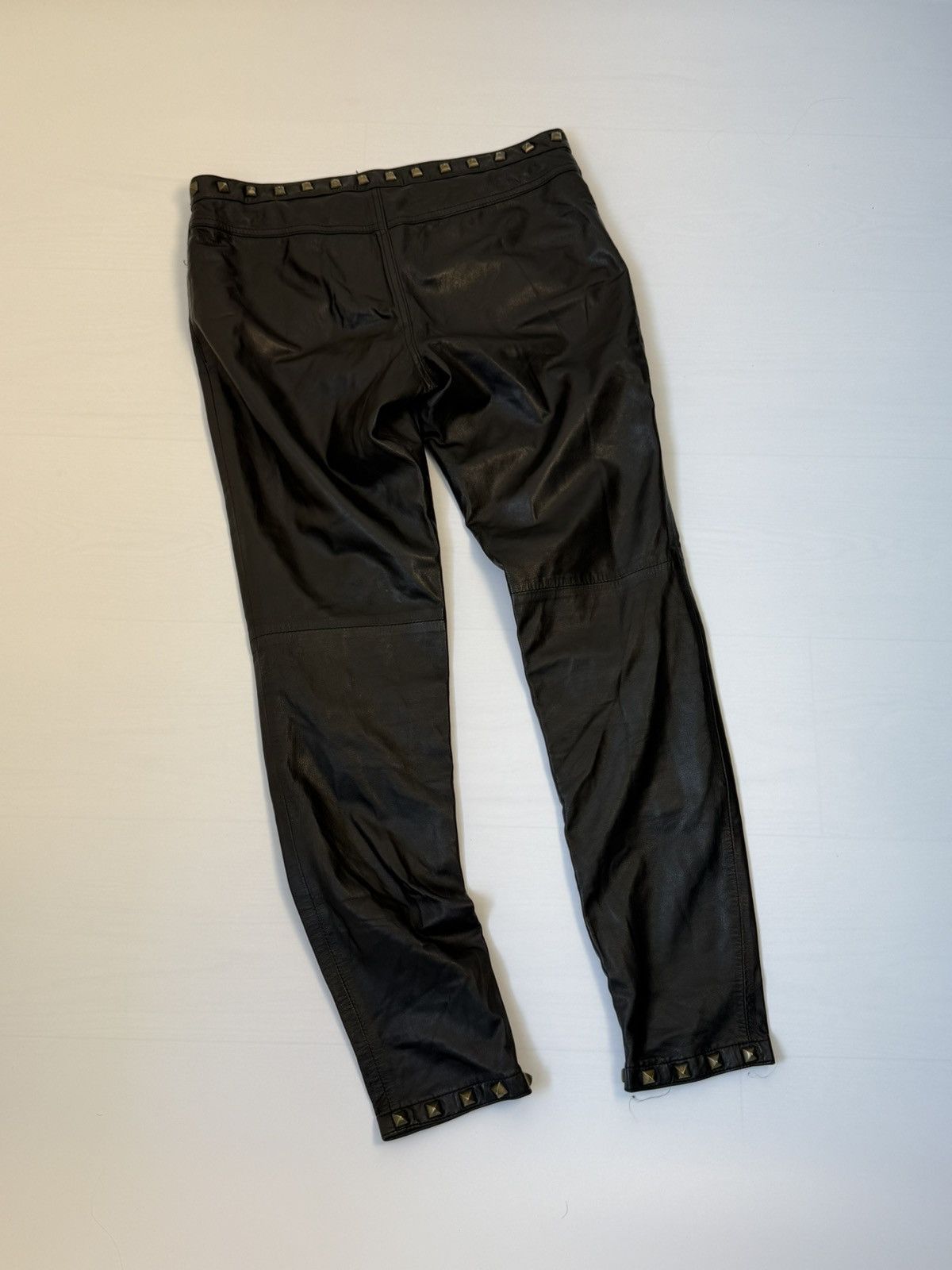 Moschino Archive Moschino Jeans Vintage Leather Pants Size 30" / US 8 / IT 44 - 3 Thumbnail