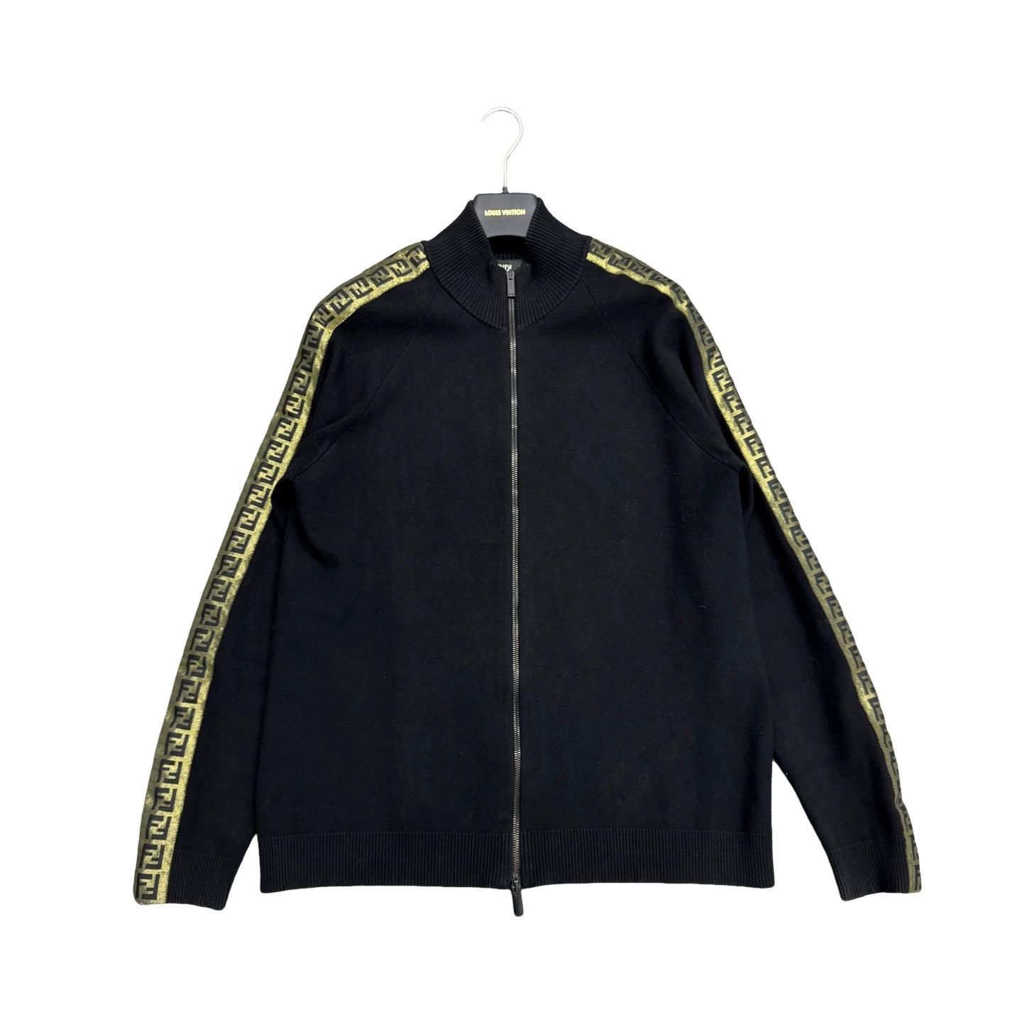 Fendi Fendi FF Logo Zip Up Knit Jacket Size M Size US M / EU 48-50 / 2 - 1 Thumbnail