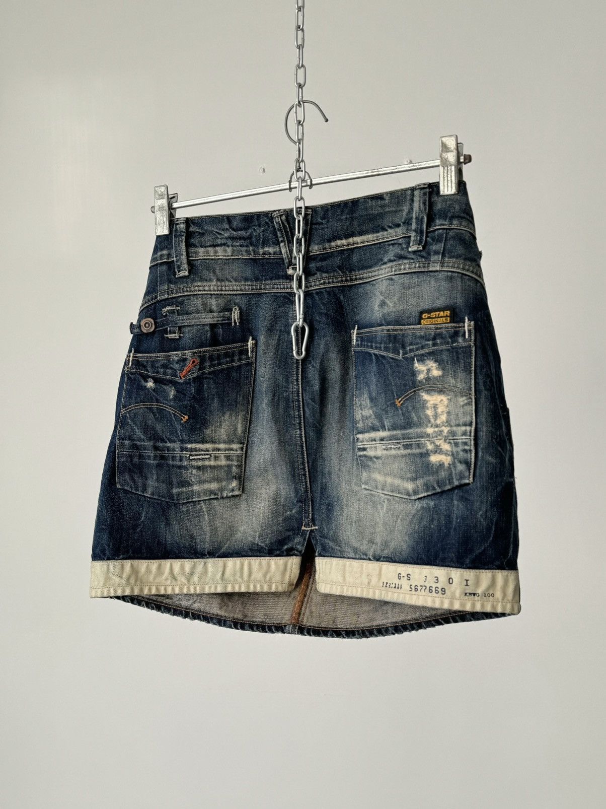 G-Star × Japanese Brand G-Star RAW Jail Long Women’s Mini Jeans Skirt Size 26" / US 2 / IT 38 - 6 Thumbnail