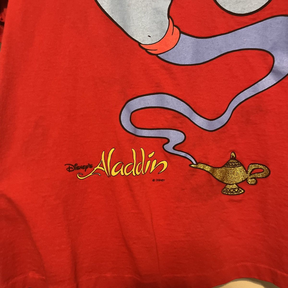 Disney × Vintage Vintage Disney Aladdin Genie shirt Men XL Red Single Stitch Size US XL / EU 56 / 4 - 2 Thumbnail