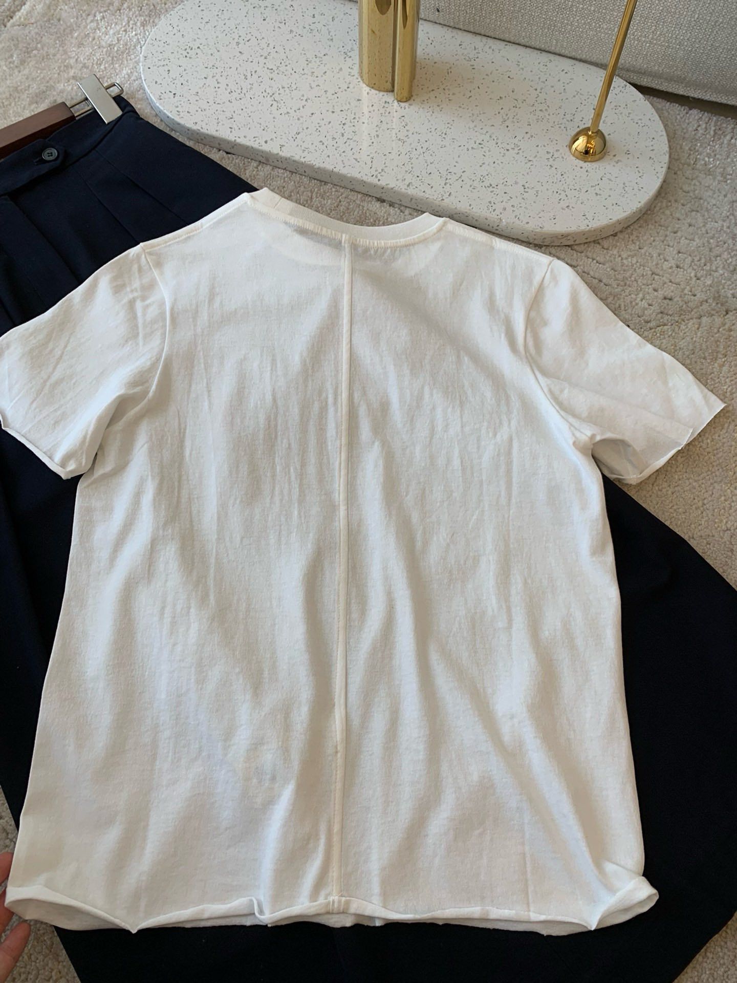 The Row THE ROW Italian hand-printed logo cut-off T-shirt Size M / US 6-8 / IT 42-44 - 4 Thumbnail