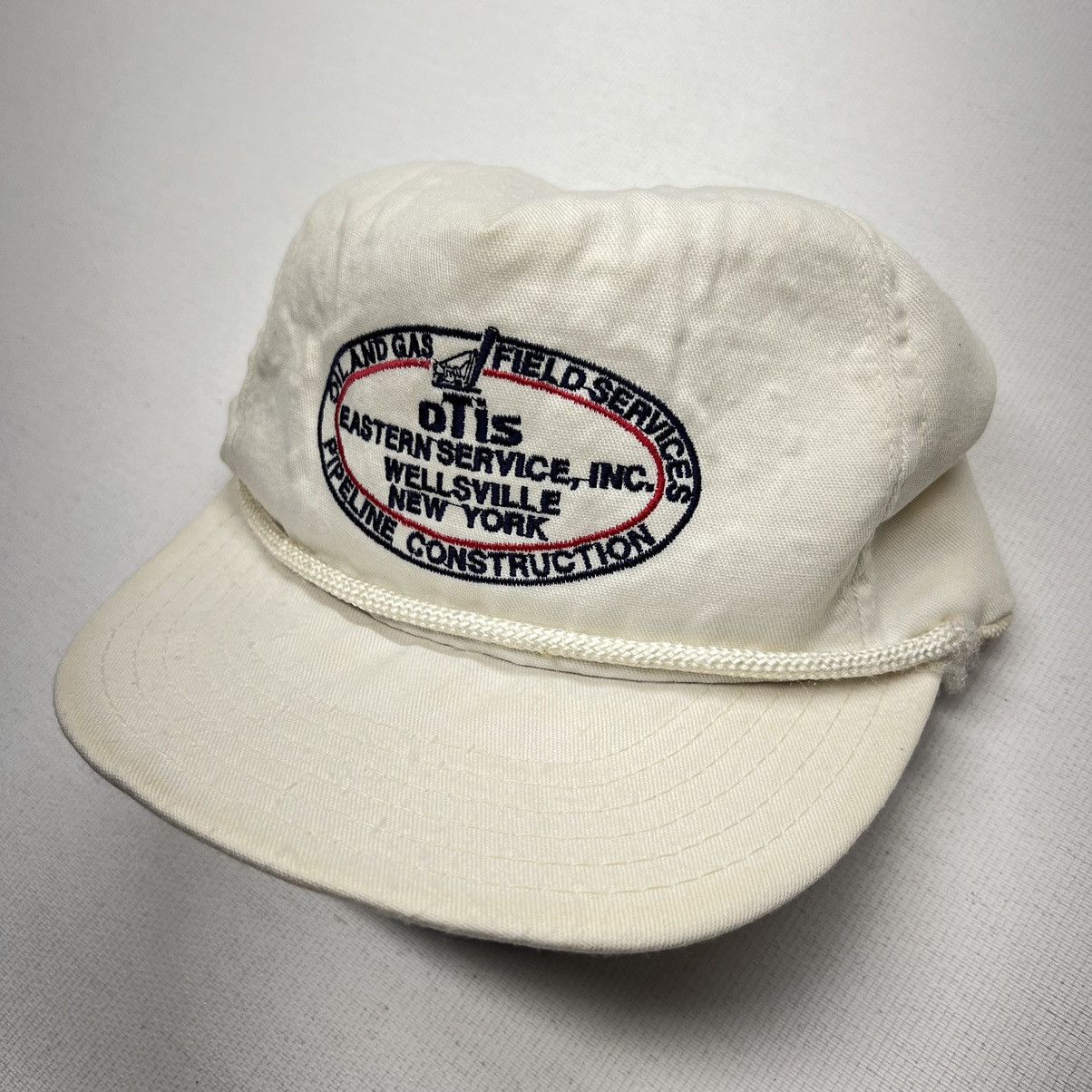 Vintage VTG Construction Hat Strap Back Oil Field Machine Pipeline Size ONE SIZE - 1 Thumbnail
