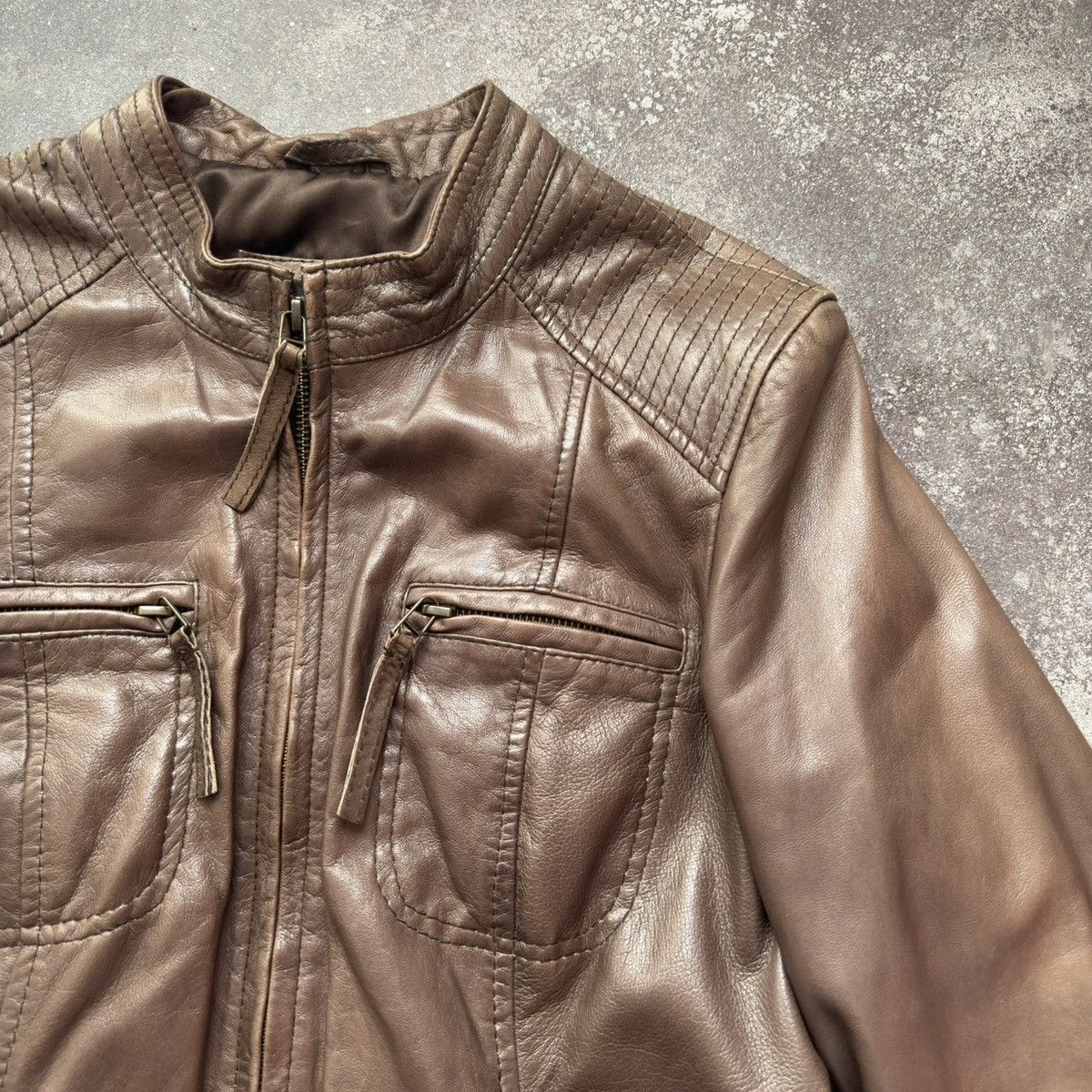 20471120 × If Six Was Nine Vintage Y2K Amazing Leather Moto Biker Jacket Size S / US 4 / IT 40 - 8 Thumbnail