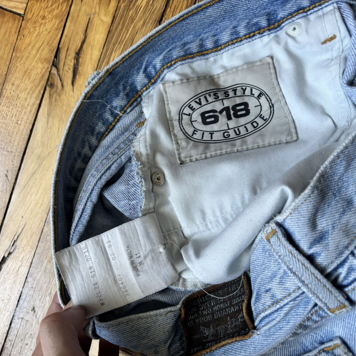 Levi's Vintage 90’s Levi’s 618 CrazyFit Orange Tab Distressed Jeans Size US 32 / EU 48 - 5 Thumbnail