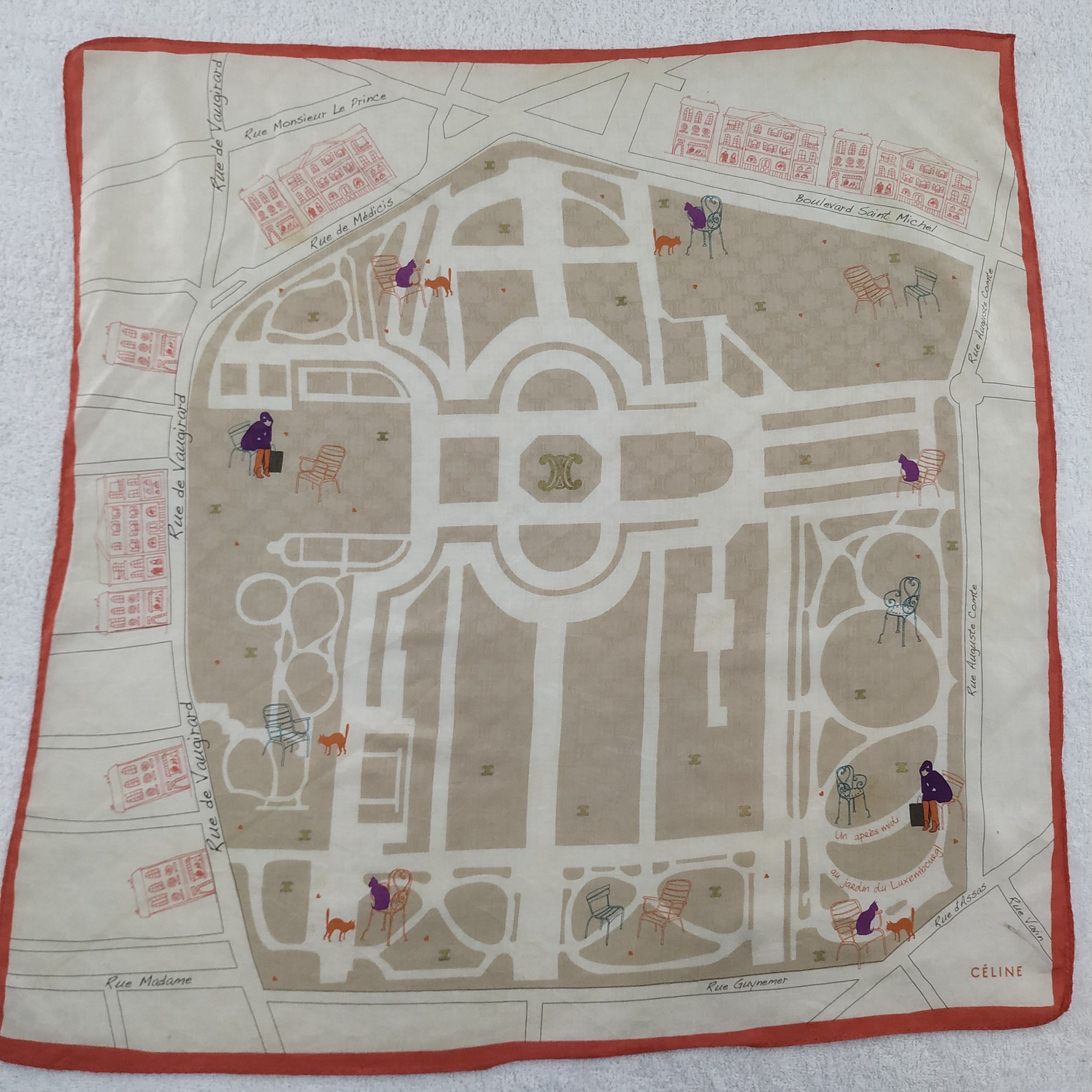 Vintage Rue Guynemer Neckerchief / Bandana / Handkerchief Size ONE SIZE - 1 Thumbnail