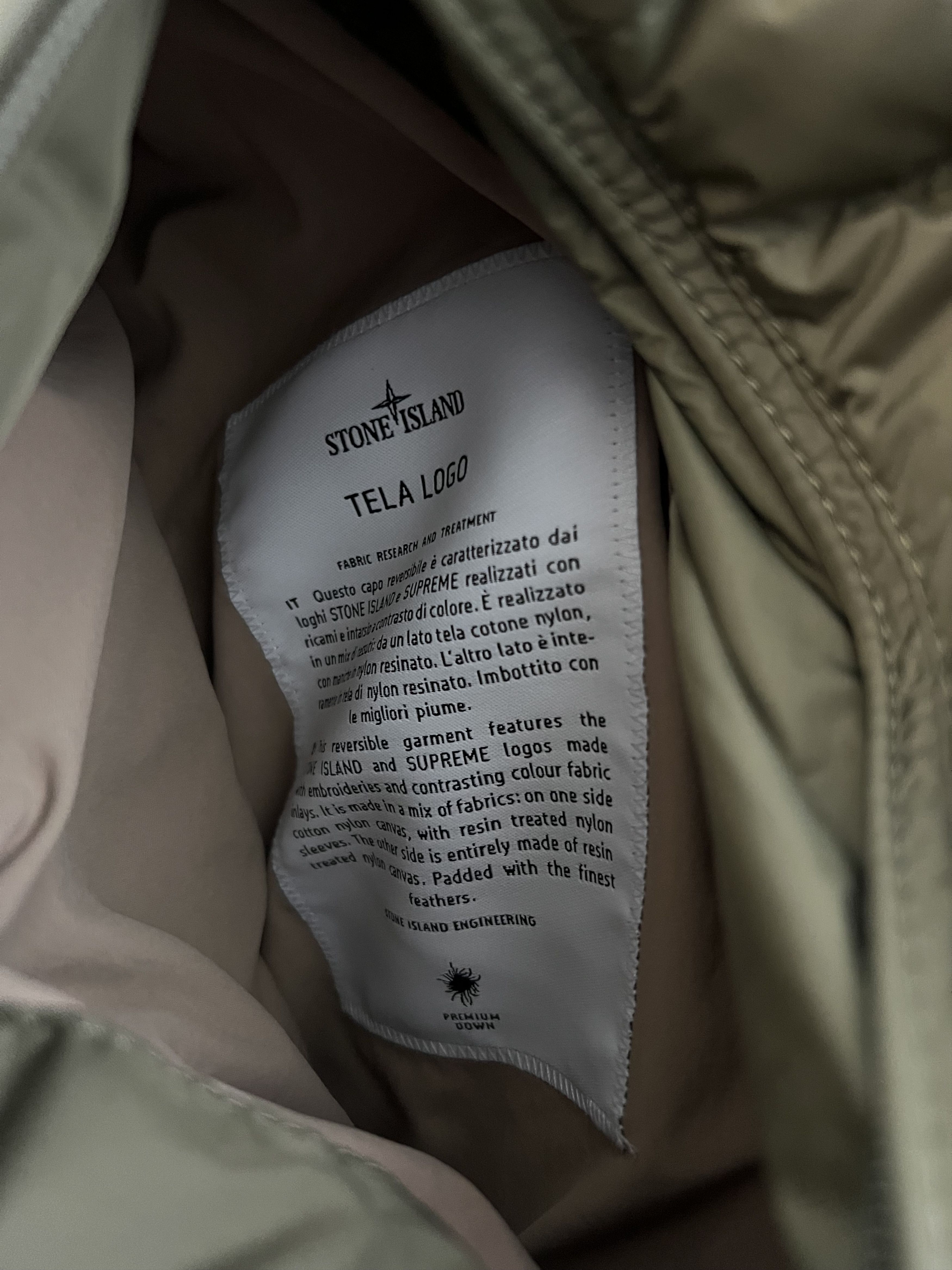 Stone Island × Supreme Supreme Stone Island Reversible Down Puffer Jacket in Olive Size US L / EU 52-54 / 3 - 14 Thumbnail