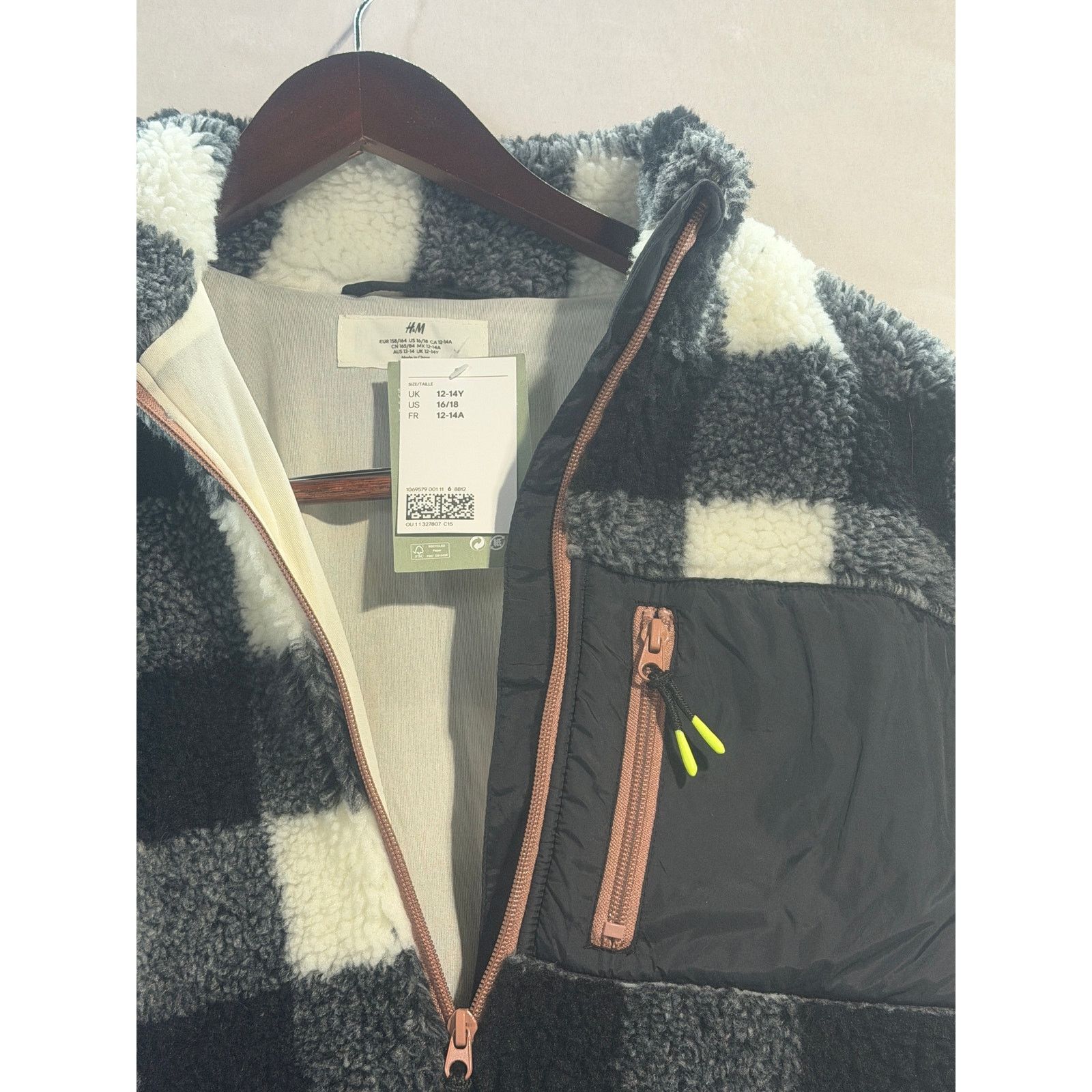 H&M H&M SHERPA HALF ZIP UP JACKET SIZE 16/18 WOMANS GIRLS NWT Size XXL / US 16-18 / IT 52-54 - 3 Thumbnail
