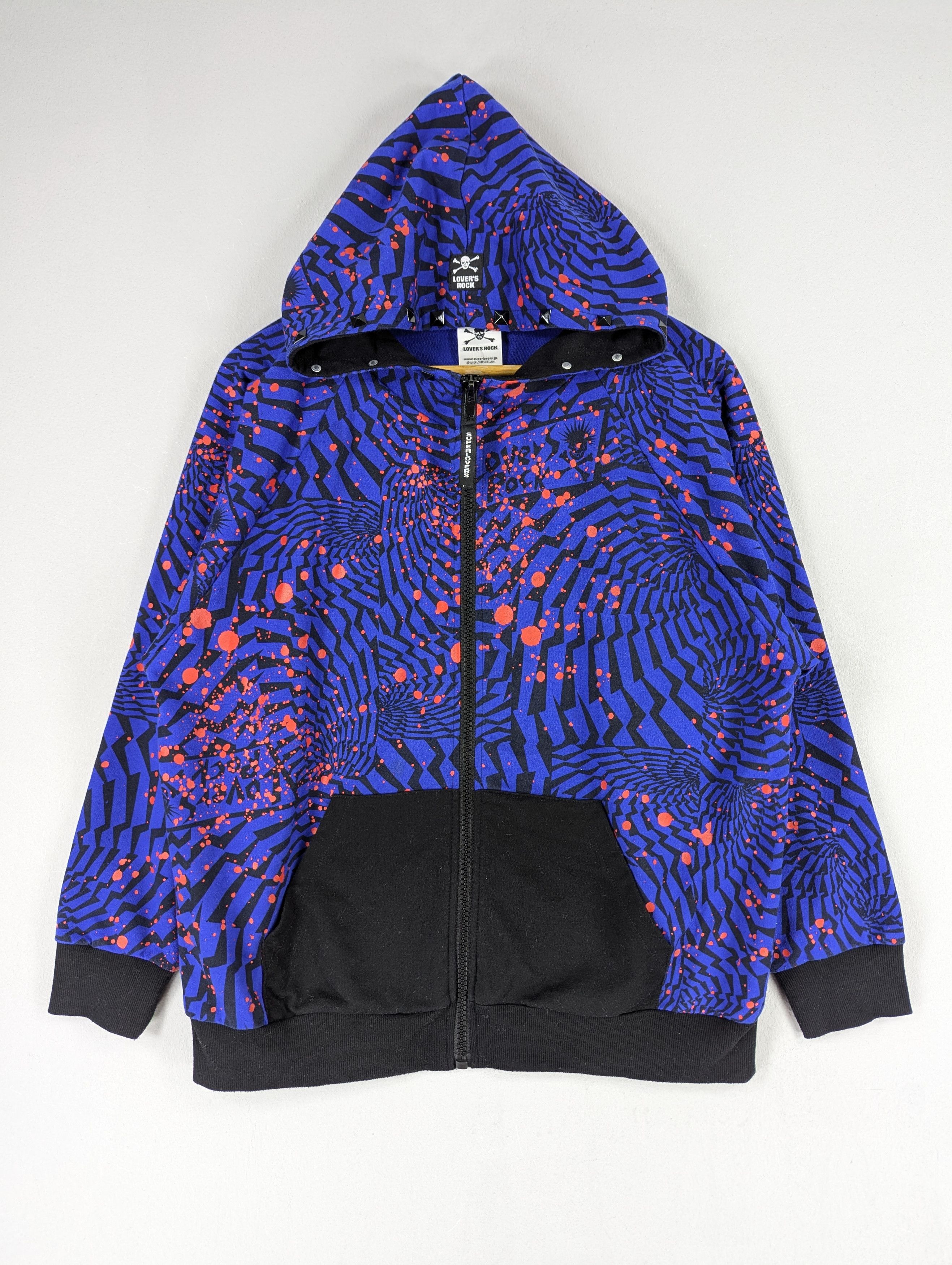 Japanese Brand Super Lovers Lovers Rock Zipper Hoodie Jacket Size US M / EU 48-50 / 2 - 1 Thumbnail