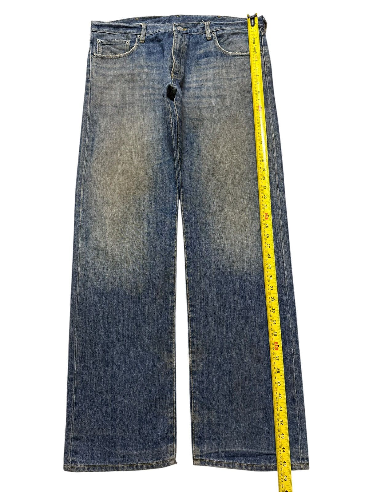 Uniqlo Vintage Y2K Japanese Uniqlo Blue Mud Wash Wide Leg Loose Fit Size US 38 / EU 54 - 9 Thumbnail