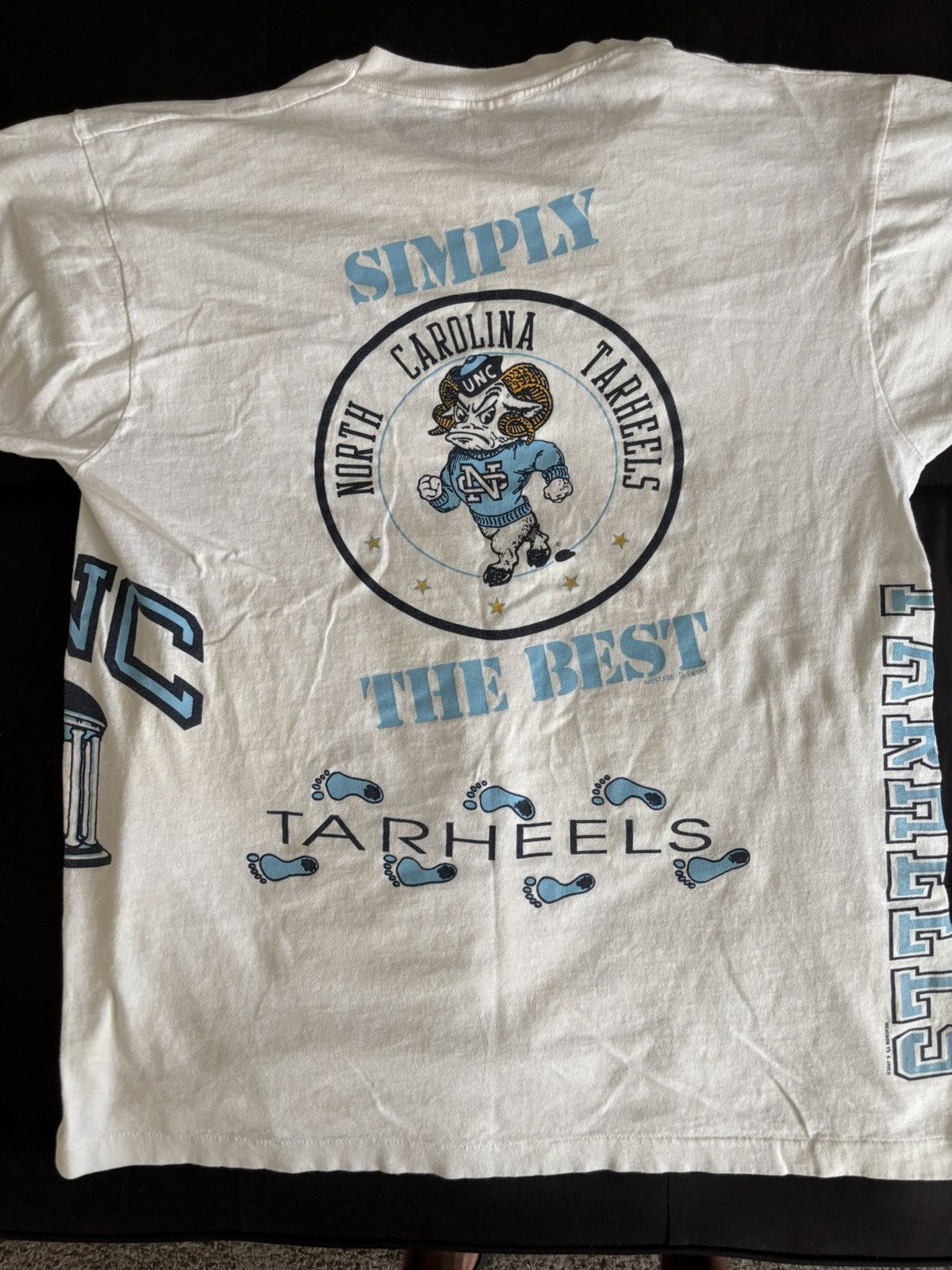 Other Vintage North Carolina Tar Heels AOP Sports T Shirt * RARE* Size US XL / EU 56 / 4 - 6 Thumbnail