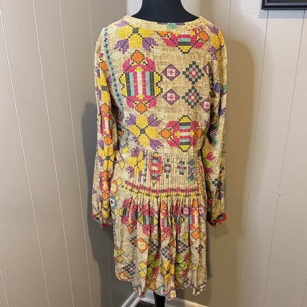 Hemant & Nandita HEMANT & NANDITA Women’s 10 Multicolor Thin Pleated Sequine Size L / US 10 / IT 46 - 5 Thumbnail