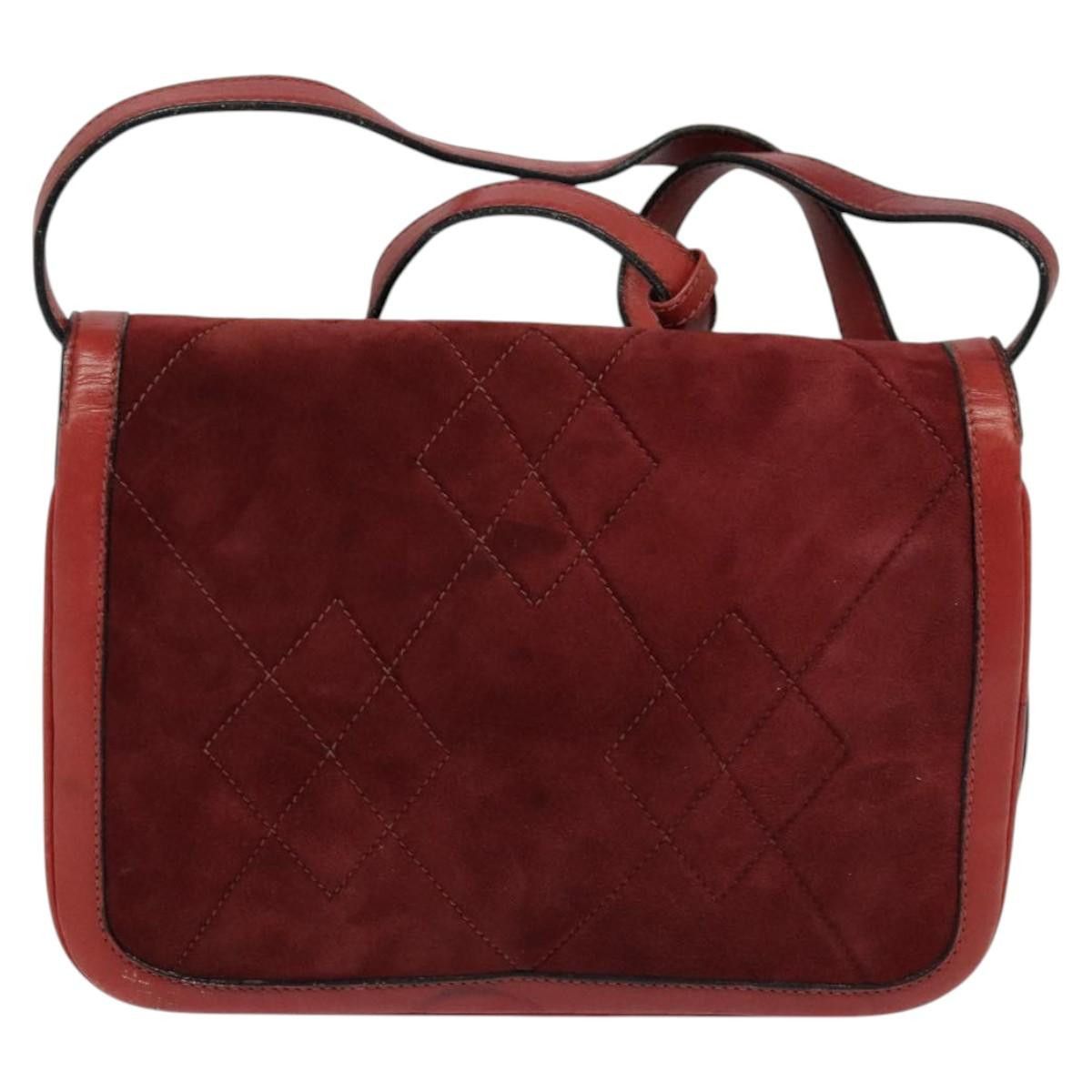 Gucci GUCCI Shoulder Bag Suede Vintage Red Gold Size ONE SIZE - 3 Thumbnail
