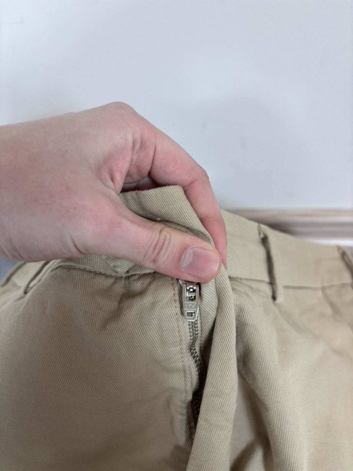 Other Cruna Men’s Beige Brown Chino Pants Trousers Cotton Blend Size US 34 / EU 50 - 8 Thumbnail