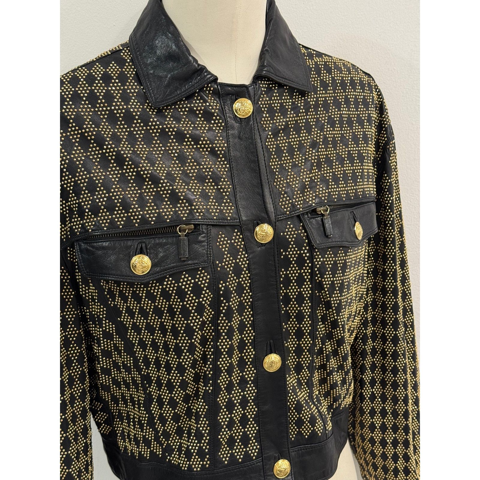 Versace S/S1992 Gianni Versace studded leather jacket Size M / US 6-8 / IT 42-44 - 7 Thumbnail