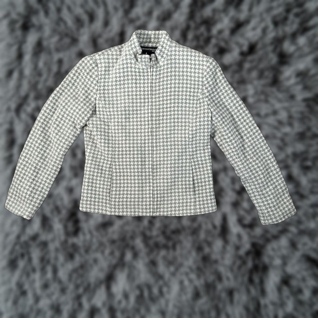 Vintage VINTAGE Norton Mcaughton Petites 4P Jacket Houndstooth Business Casual Preppy Academia Women Size S / US 4 / IT 40 - 1 Thumbnail